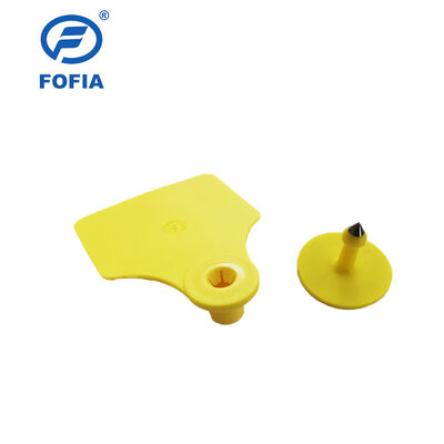 برچسب گوش حیوانات ضد آب ICAR Fofia T904+T901 با کیفیت بالا RFID TPU 72*57 میلی متر کد لیزری با گارانتی 3 ساله برای استفاده در مزرعه