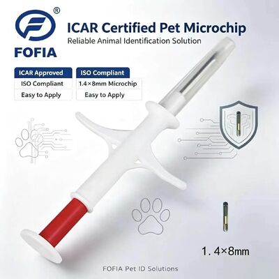 FOFIA RFID جدید 134.2 کیلوهرتز میکروچیپ حیوانات FDX/EM4305 ضد آب IP67 تزریق حیوانات اهلی/خوک/گوسفند دام حیوانات خانگی