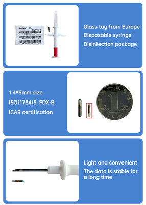 FOFIA RFID جدید 134.2 کیلوهرتز میکروچیپ حیوانات FDX/EM4305 ضد آب IP67 تزریق حیوانات اهلی/خوک/گوسفند دام حیوانات خانگی