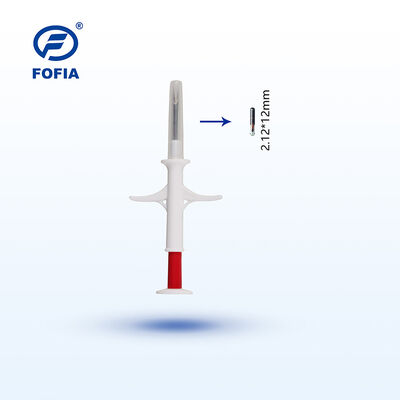 میکروچیپ تزریقی حیوانات Fofia RFID فرکانس 134.2 کیلوهرتز استاندارد ISO 11784 11785 ضد آب 2.12 X 12 میلی متر شناسایی حیوان خانگی