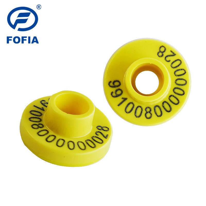 برچسب گوش الکترونیکی RFID با فشار 350N برای شناسایی دام برای ردیابی حیوانات
