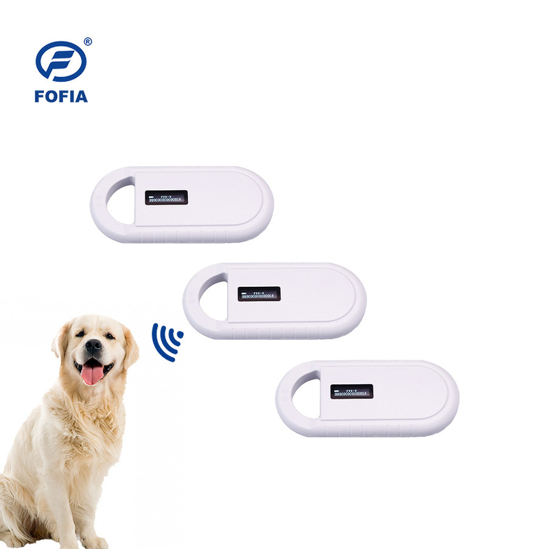 اسکنر مایکروچیپ ID64 اسکنر مایکروچیپ RFID لیتیوم باتری 24 * 7 OLED برای حیوانات خانگی اسکنر مایکروچیپ سگ