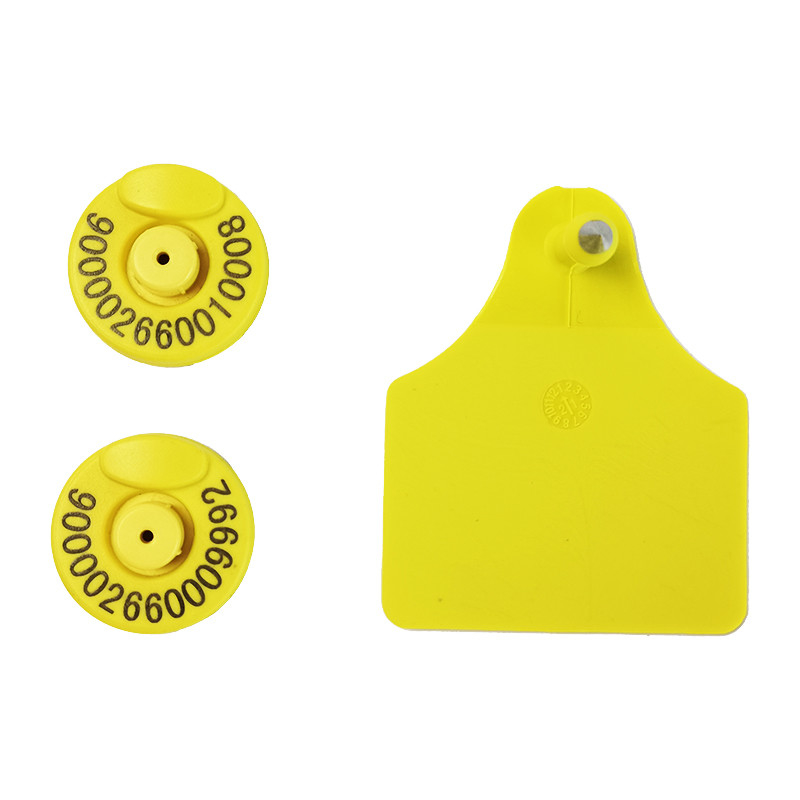 برچسب زرد RFID گوش حیوانات در استاندارد R/W ISO11784/5 FDX-B