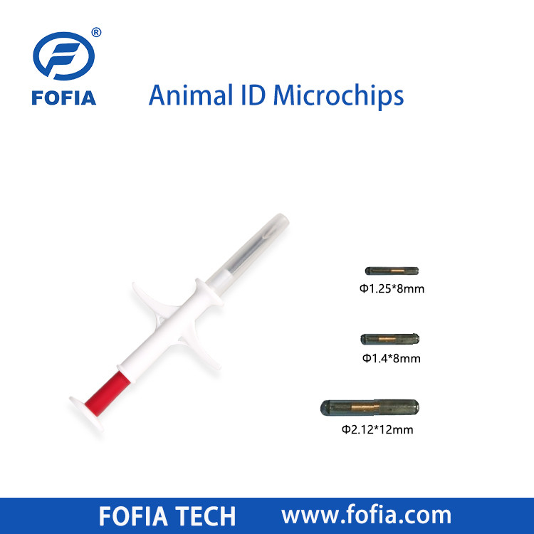 میکروچیپ قابل کاشت در اسب 134.2khz Rfid Animal Chip Pet Id میکروچیپ قابل تزریق برای حیوانات با سرنج