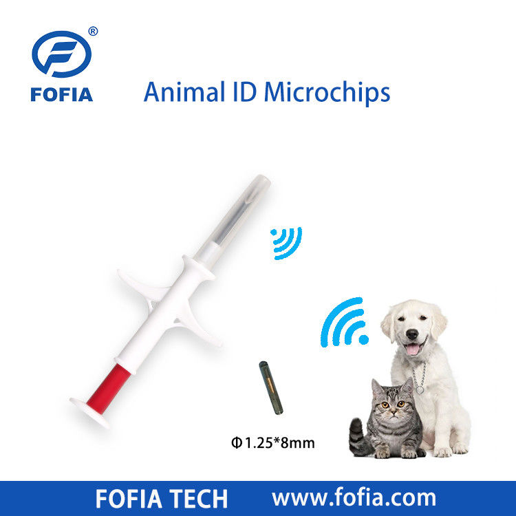 فوفیا 2026 فروش داغ RFID 134.2kHz شناسه حیوانات میکروچیپ یکپارچه نوع برچسب گوش ZS009 ضد آب برای تزریق حیوانات خانگی