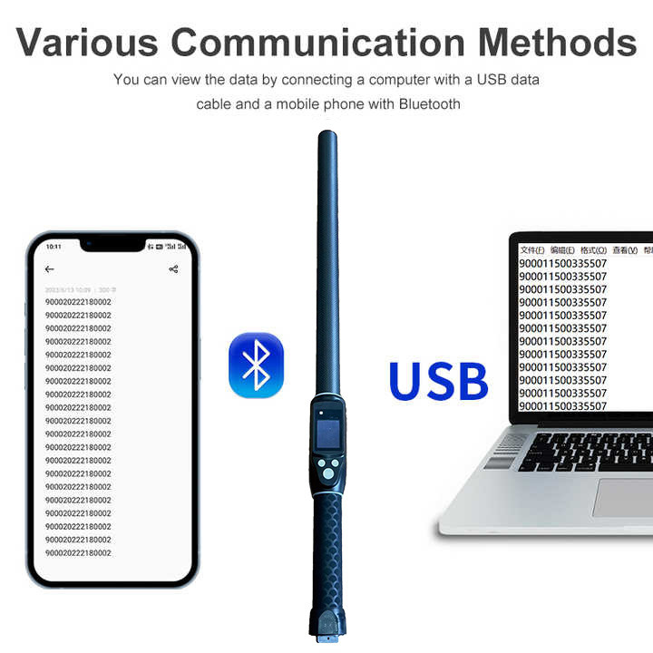ISO11784/5 RFID دستی 134.2khz بلند مدت UHF RFID خواننده گاو گوش برچسب چوب خواننده