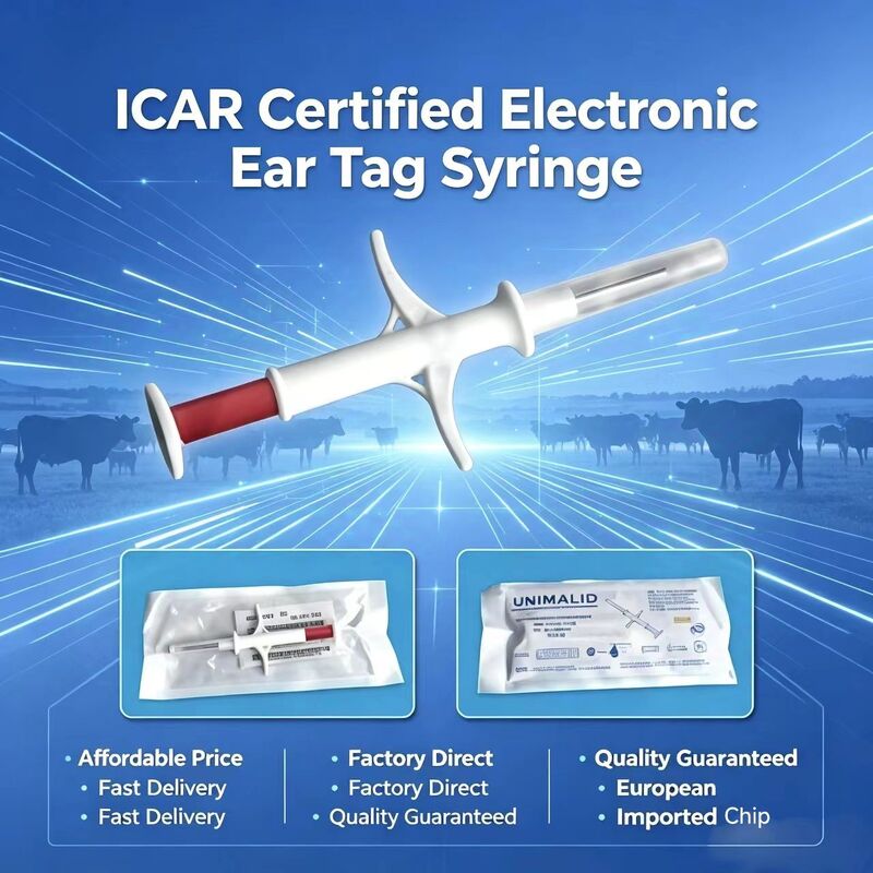 ریزتراشه حیوانی ضدآب ضدآب RFID جدید ZS006 با گواهینامه ICAR با IP67 برای سگ گربه خوک گاو گوسفند و برچسب تزریق حیوان خانگی