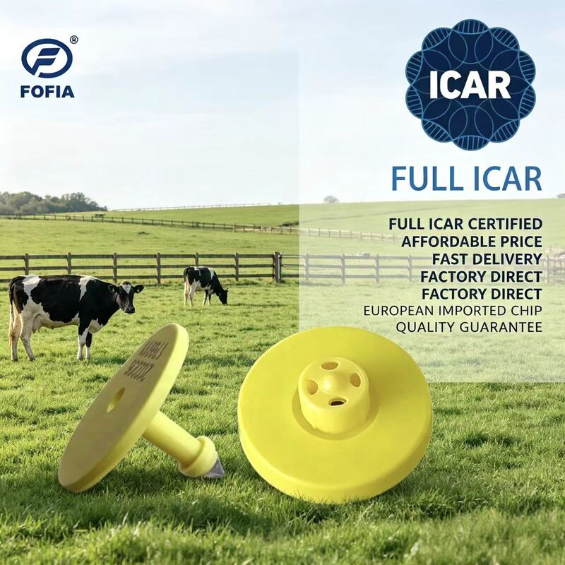 برچسب های گوش الکترونیکی طراحی TPU با دوام گواهینامه ICAR برای ردیابی دام و سیستم های جامع مدیریت گاو