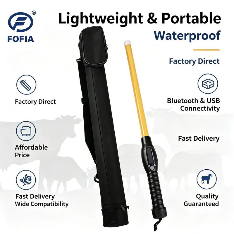 خواننده چوب RFID قابل حمل با بلوتوث 5 USB انتقال داده های نوع C و خواندن فاصله طولانی برای مدیریت دام