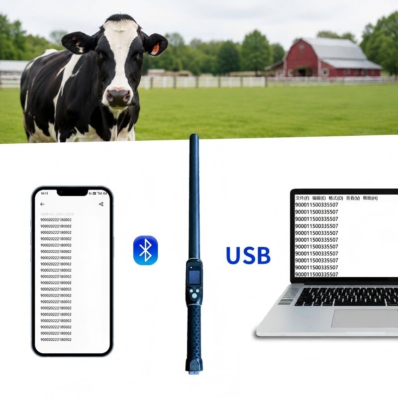 PT290 LF RFID Stick Reader. 134.2KHz اسکنر بلوتوث دستی با پروتکل ISO11784/5 FDX-B و HDX USB بلوتوث رابط