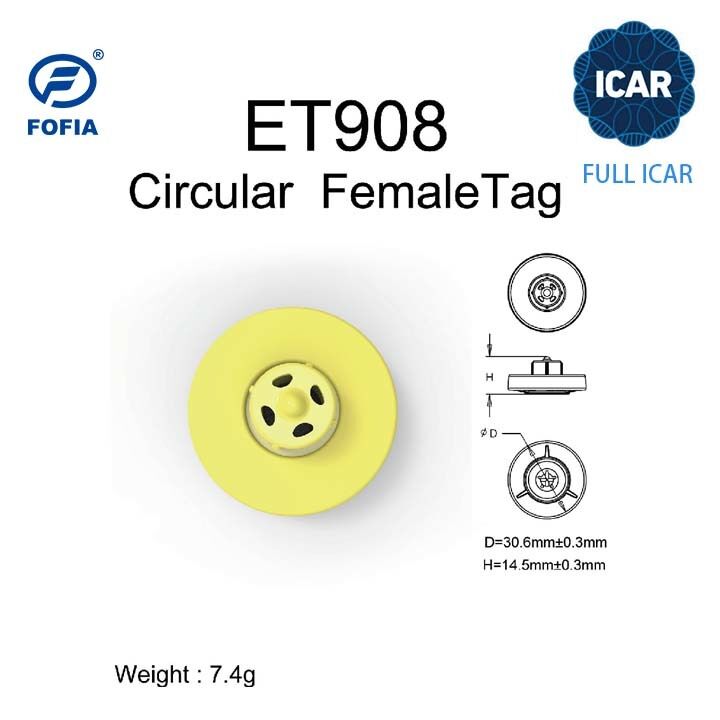 FULL ICAR گواهی پیشرفته FDX / HDX 134.2 KHZ RFID برچسب گوش الکترونیکی برای گاو گاو گوسفند گوسفند خوک