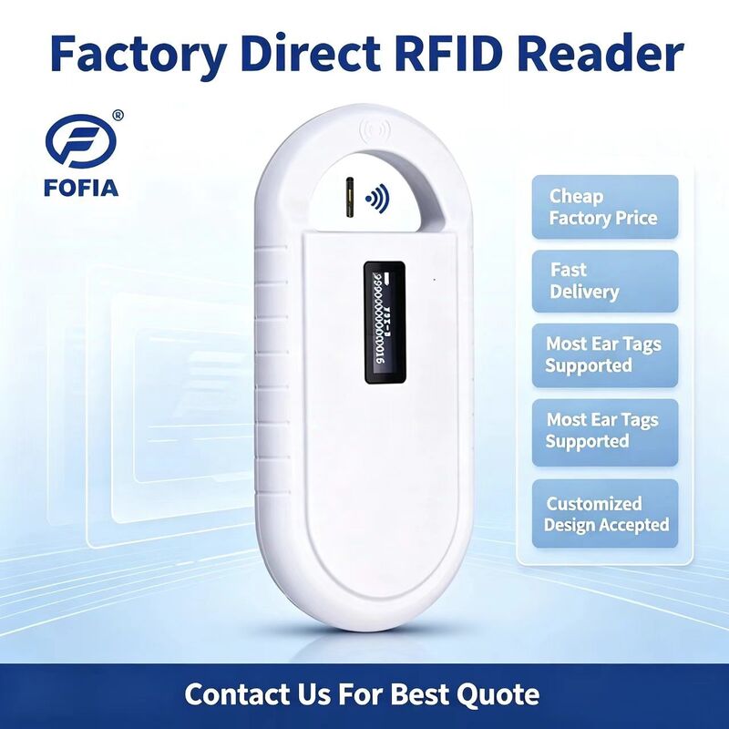 خواننده کارت RFID مایکروچیپ حیوانات دستی PT160 134.2kHz صفحه نمایش OLED USB باتری لیتیوم CE گواهینامه پروتکل ISO 11784/11785