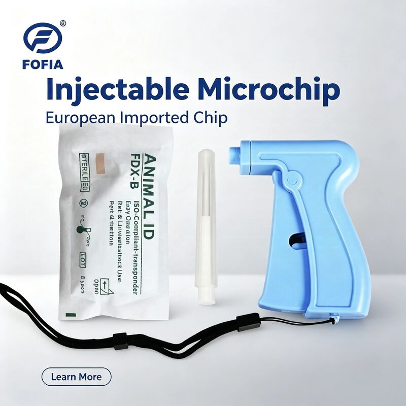 فوفیا فروش داغ RFID جداگانه و قابل استفاده مجدد134.2kHz شناسه حیوانات میکروچیپ ZS005 ضد آب استفاده از حیوانات خانگی تزریق 1.5 سال گارانتی