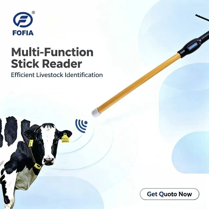 خواننده چوب RFID ضد آب FOFIA جدید 134.2kHz شناسه گاو USB RS232 7000 سوابق ذخیره سازی ISO11784/5 فاصله خواندن طولانی