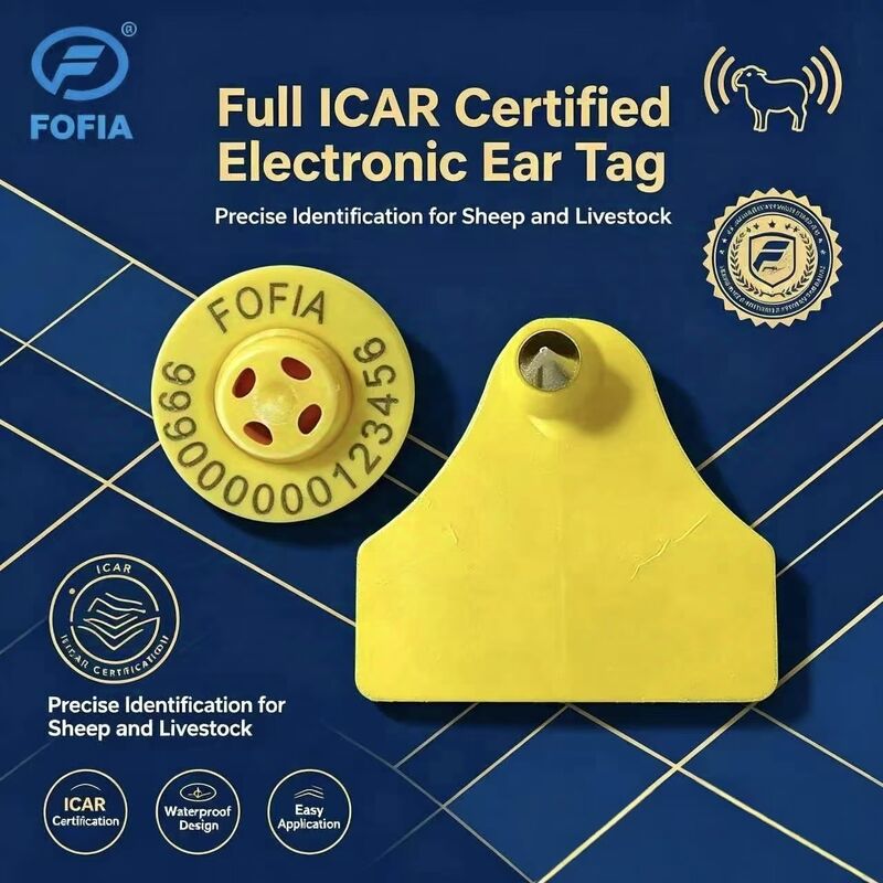 برچسب گوش الکترونیکی ردیابی حیوانات با کیفیت بالا با کدگذاری لیزر RFID TPU 3 سال گارانتی
