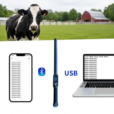 PT290 LF RFID Stick Reader. 134.2KHz اسکنر بلوتوث دستی با پروتکل ISO11784/5 FDX-B و HDX USB بلوتوث رابط